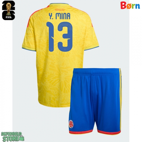 Colombia Yerry Mina #13 Replika Babytøj Hjemmebanesæt Børn VM 2026 Kortærmet (+ Korte bukser)